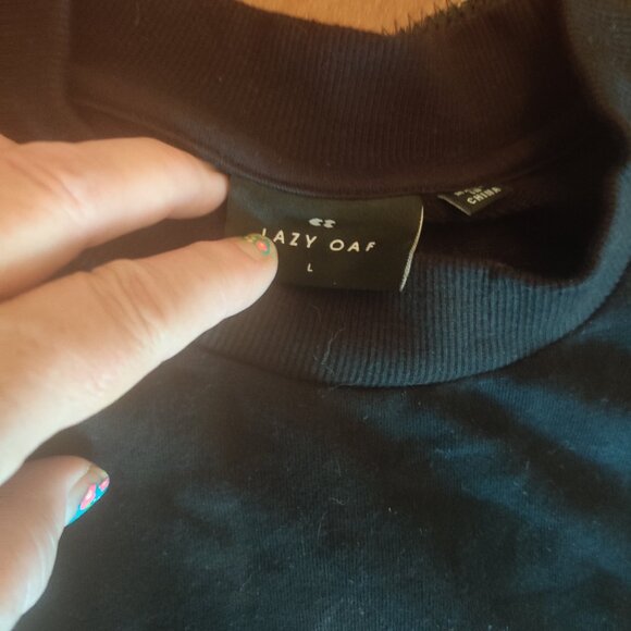 Lazy Oaf sweatshirt size L New Oversized fit UNISEX - Picture 3 of 4